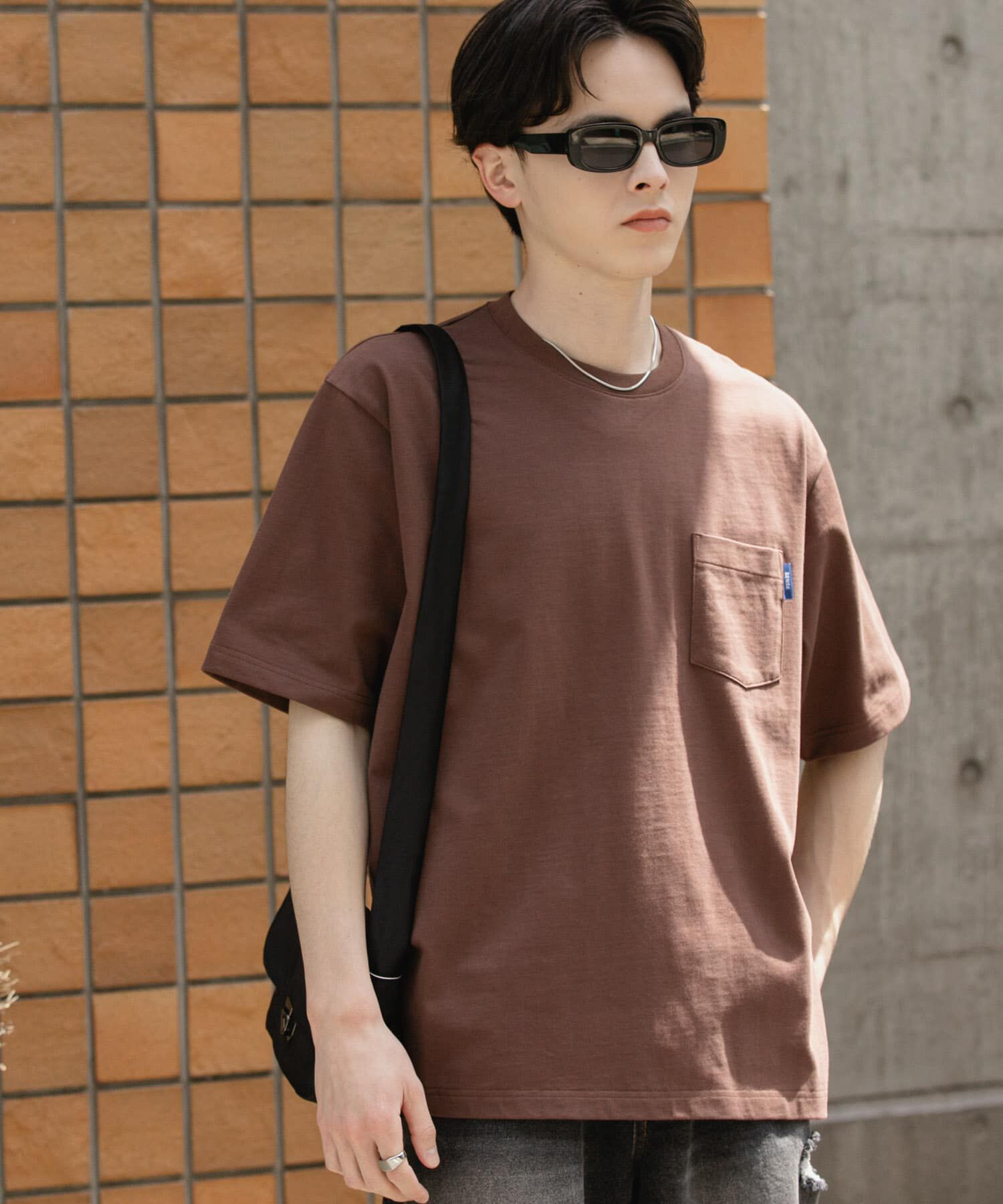 SENSE OF PLACE by URBAN RESEARCH「『WEB限定』『ﾕﾆｾｯｸｽ』ﾋﾟｽﾈｰﾑ付きﾎﾟｹｯﾄｼｮｰﾄｽﾘｰ 」|Tシャツ・カットソー|