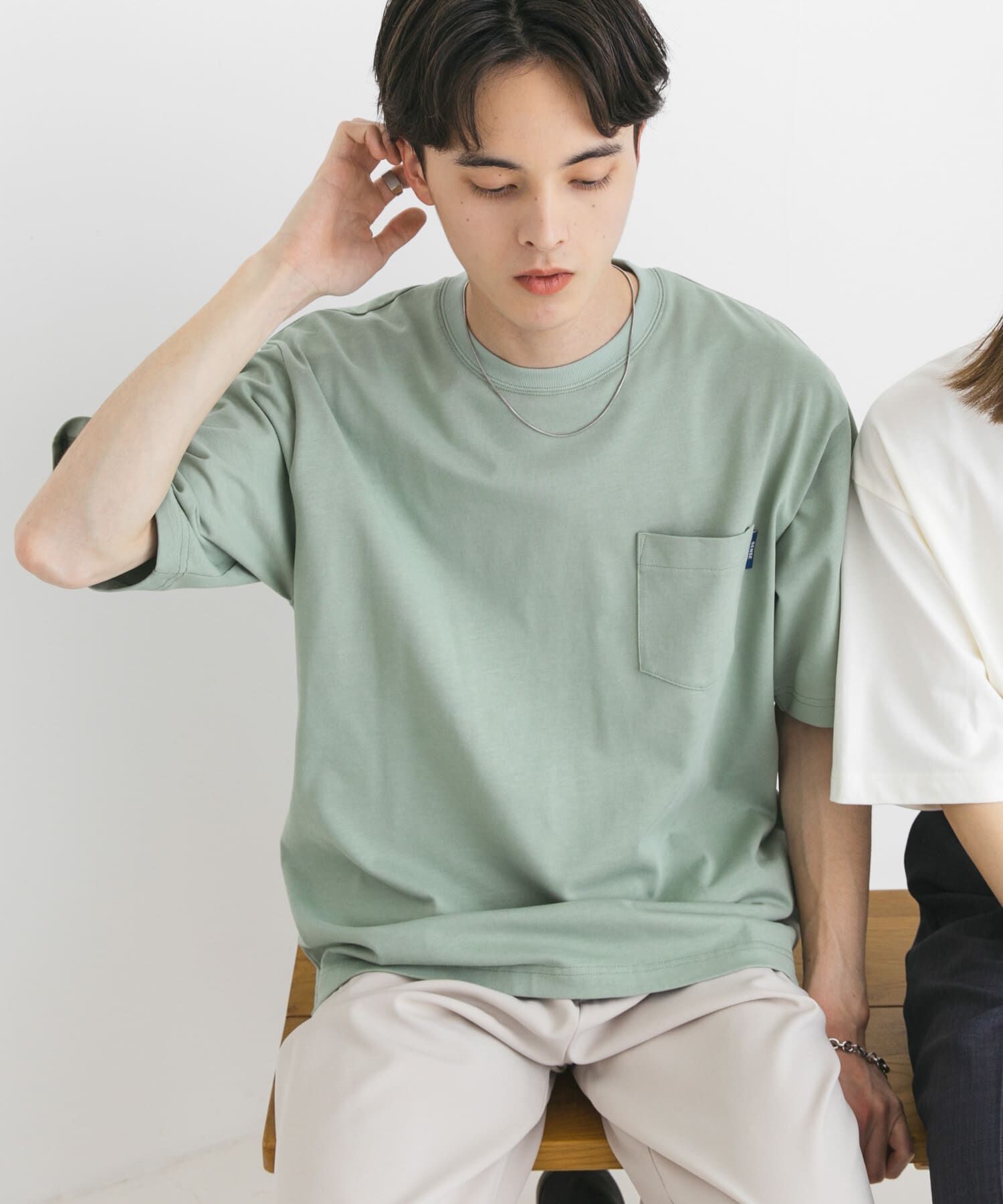 SENSE OF PLACE by URBAN RESEARCH「『WEB限定』『ﾕﾆｾｯｸｽ』ﾋﾟｽﾈｰﾑ付きﾎﾟｹｯﾄｼｮｰﾄｽﾘｰ 」|Tシャツ・カットソー|