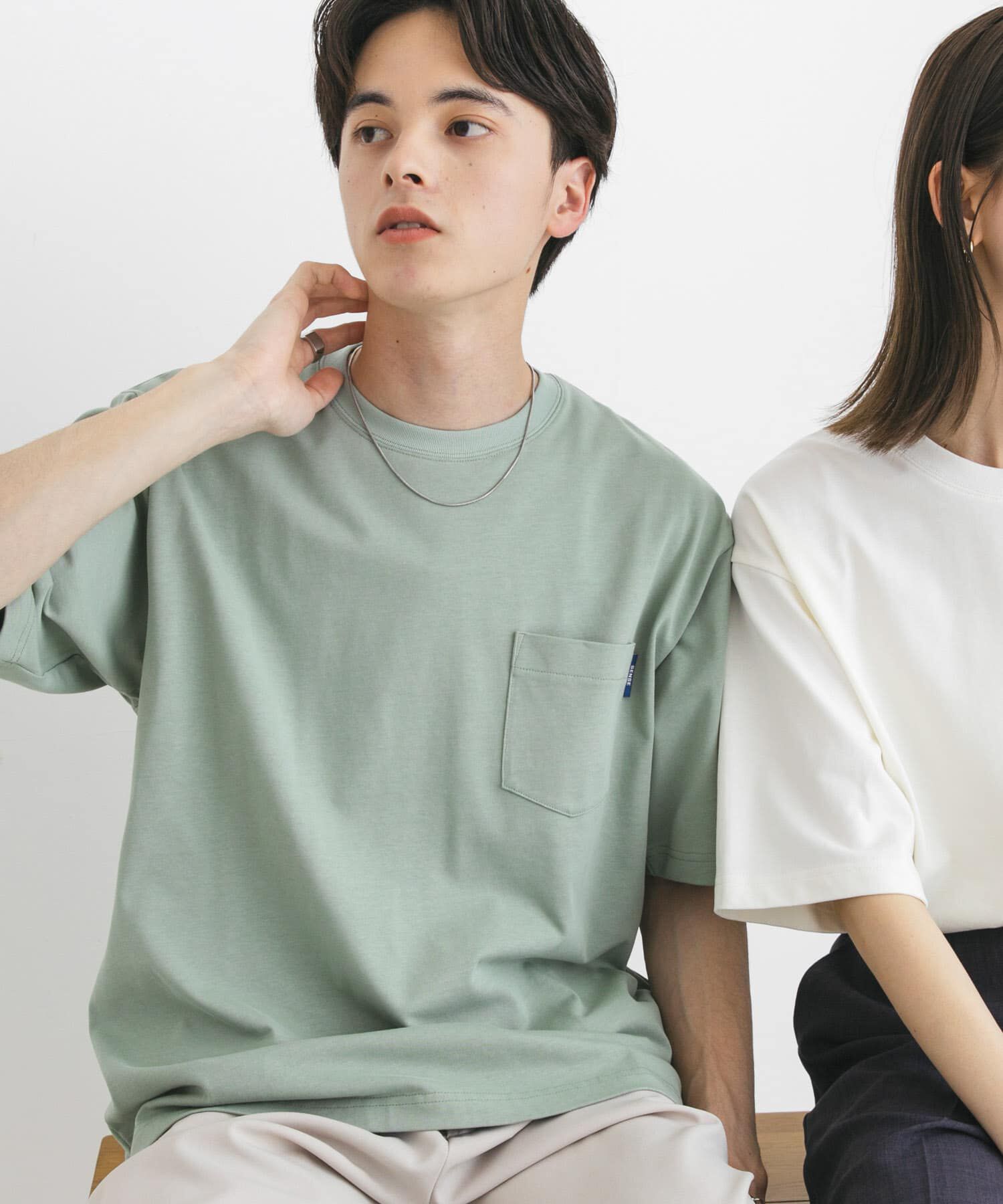 SENSE OF PLACE by URBAN RESEARCH「『WEB限定』『ﾕﾆｾｯｸｽ』ﾋﾟｽﾈｰﾑ付きﾎﾟｹｯﾄｼｮｰﾄｽﾘｰ 」|Tシャツ・カットソー|