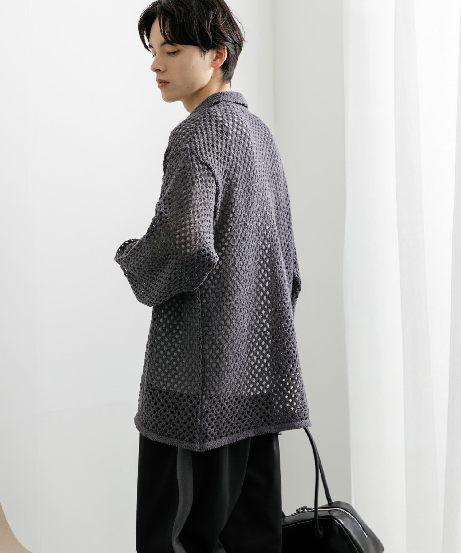 SENSE OF PLACE by URBAN RESEARCH「『ユニセックス』メッシュ衿付きカーディガン」|カーディガン|