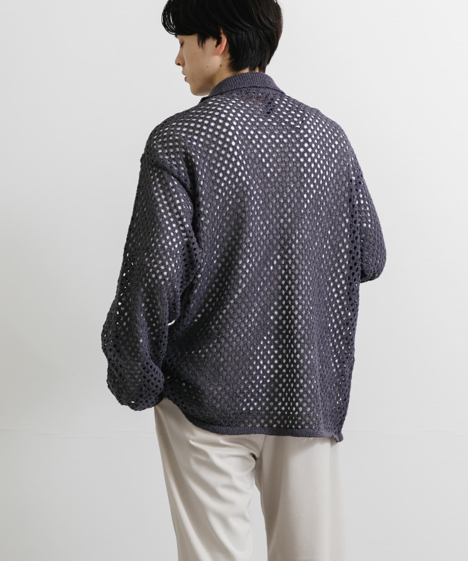 SENSE OF PLACE by URBAN RESEARCH「『ユニセックス』メッシュ衿付きカーディガン」|カーディガン|