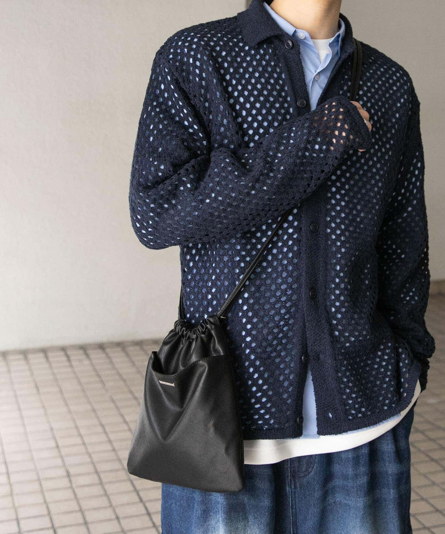 SENSE OF PLACE by URBAN RESEARCH「『ユニセックス』メッシュ衿付きカーディガン」|カーディガン|