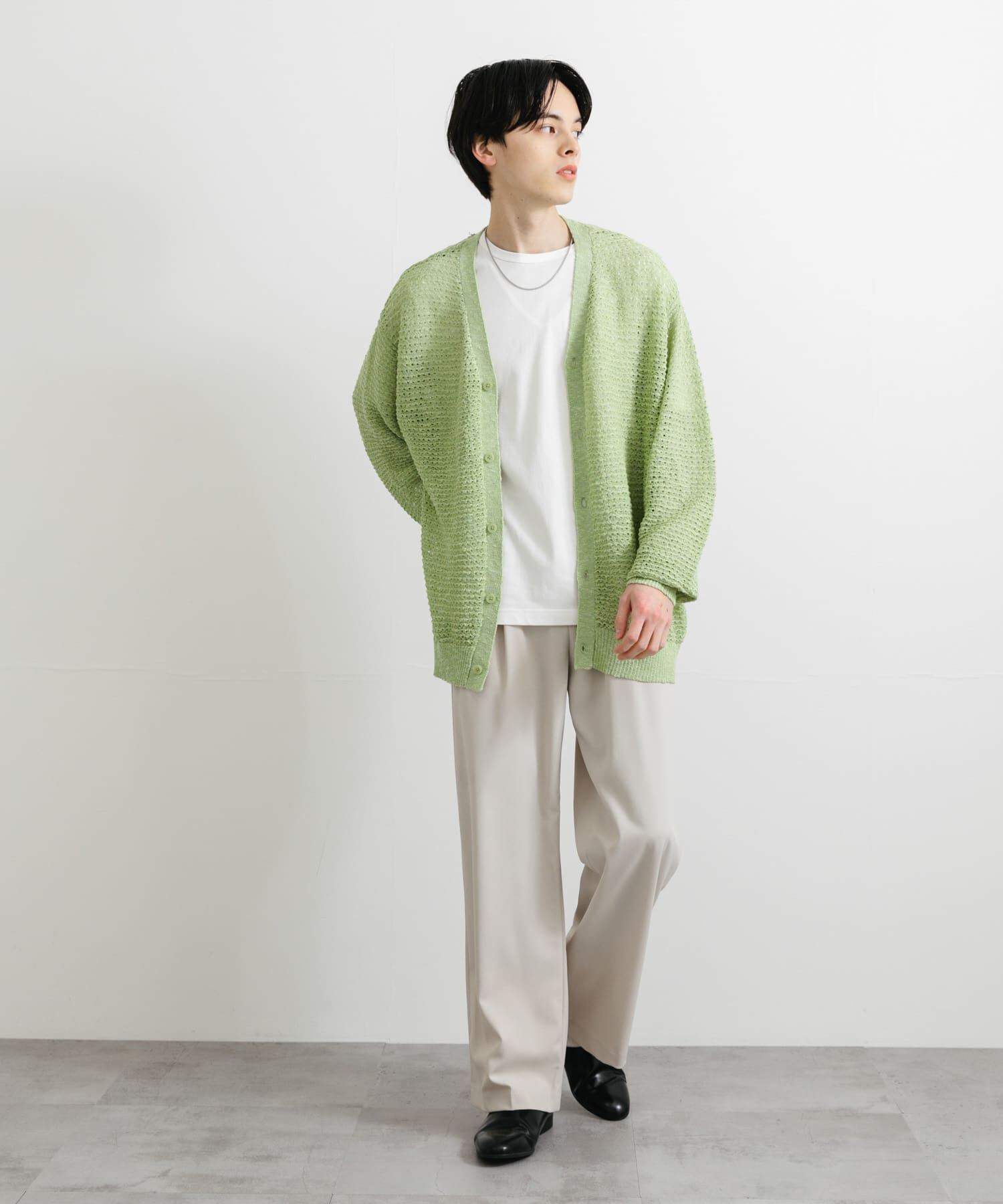 SENSE OF PLACE by URBAN RESEARCH「『ユニセックス』『洗濯可』シアーVネックカーディガン」|カーディガン|