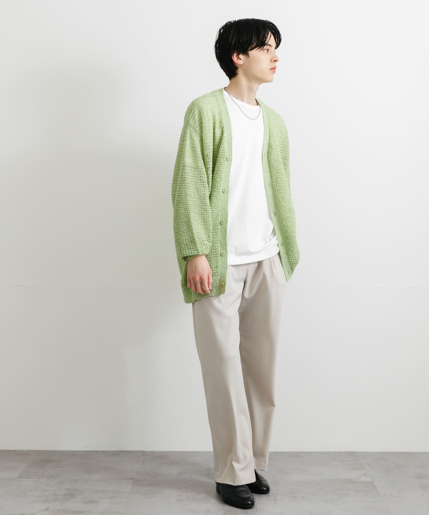 SENSE OF PLACE by URBAN RESEARCH「『ユニセックス』『洗濯可』シアーVネックカーディガン」|カーディガン|