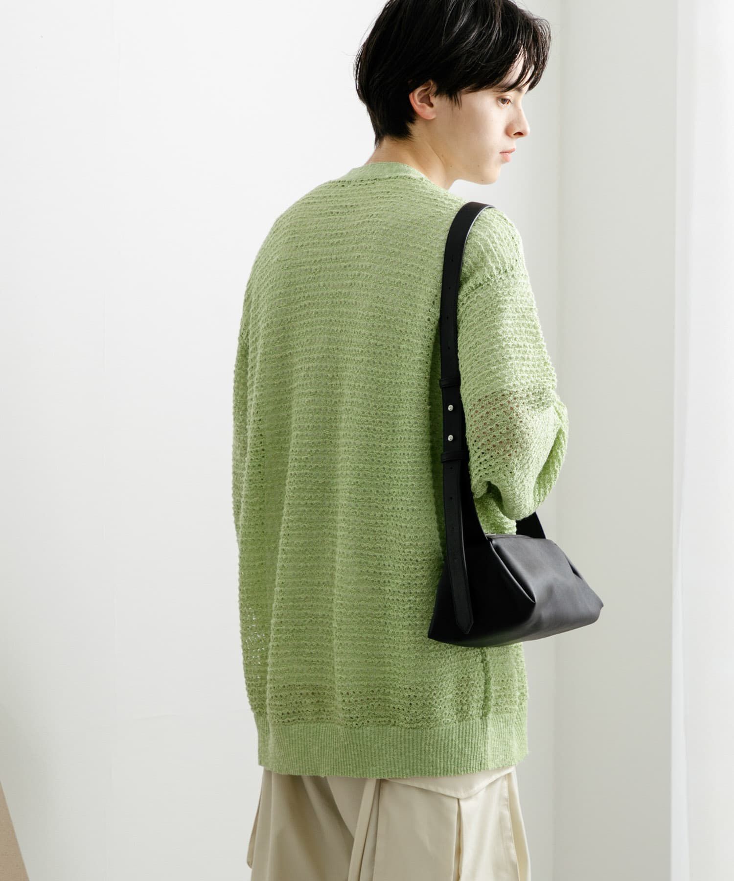 SENSE OF PLACE by URBAN RESEARCH「『ユニセックス』『洗濯可』シアーVネックカーディガン」|カーディガン|