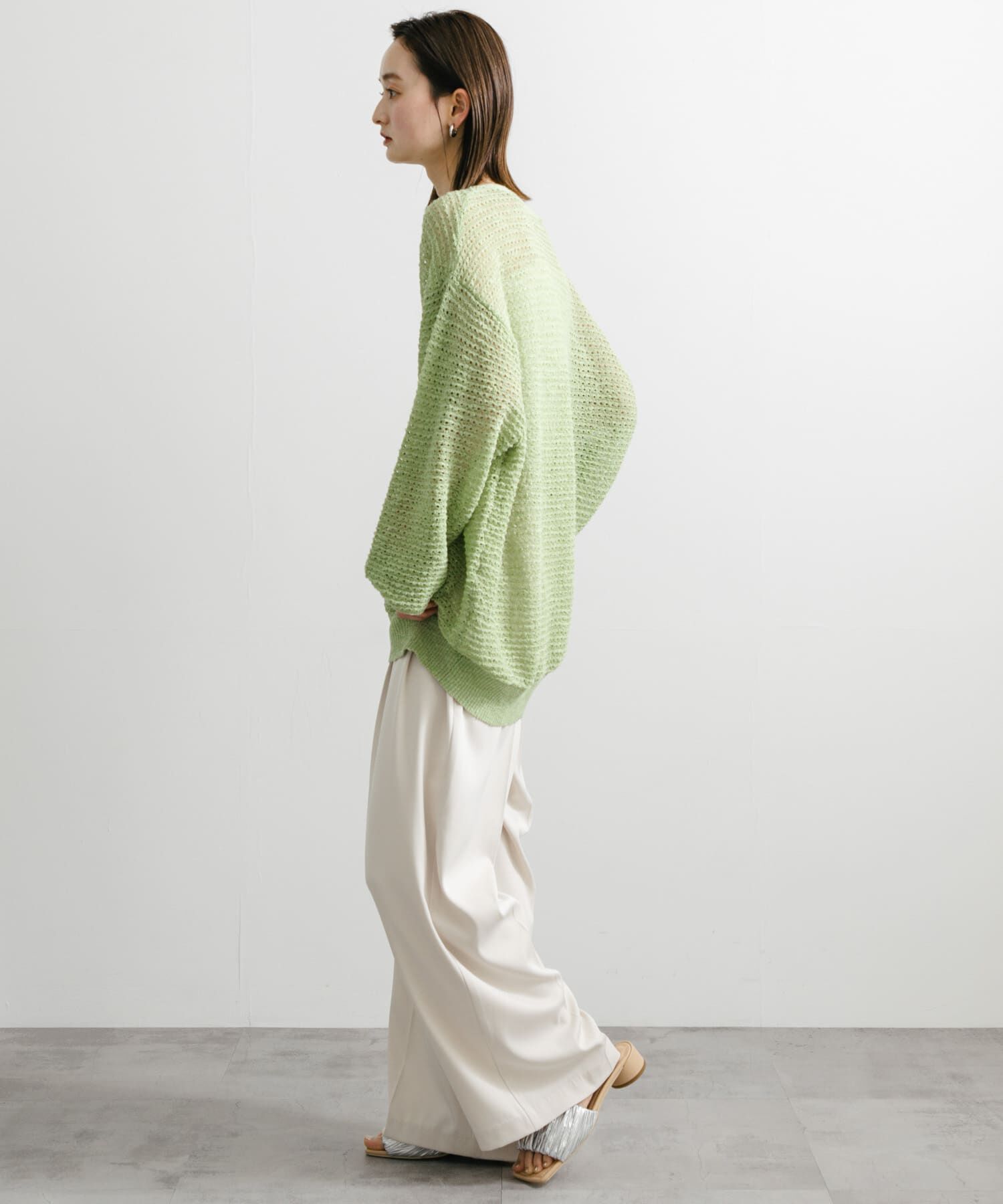 SENSE OF PLACE by URBAN RESEARCH「『ユニセックス』『洗濯可』シアーVネックカーディガン」|カーディガン|