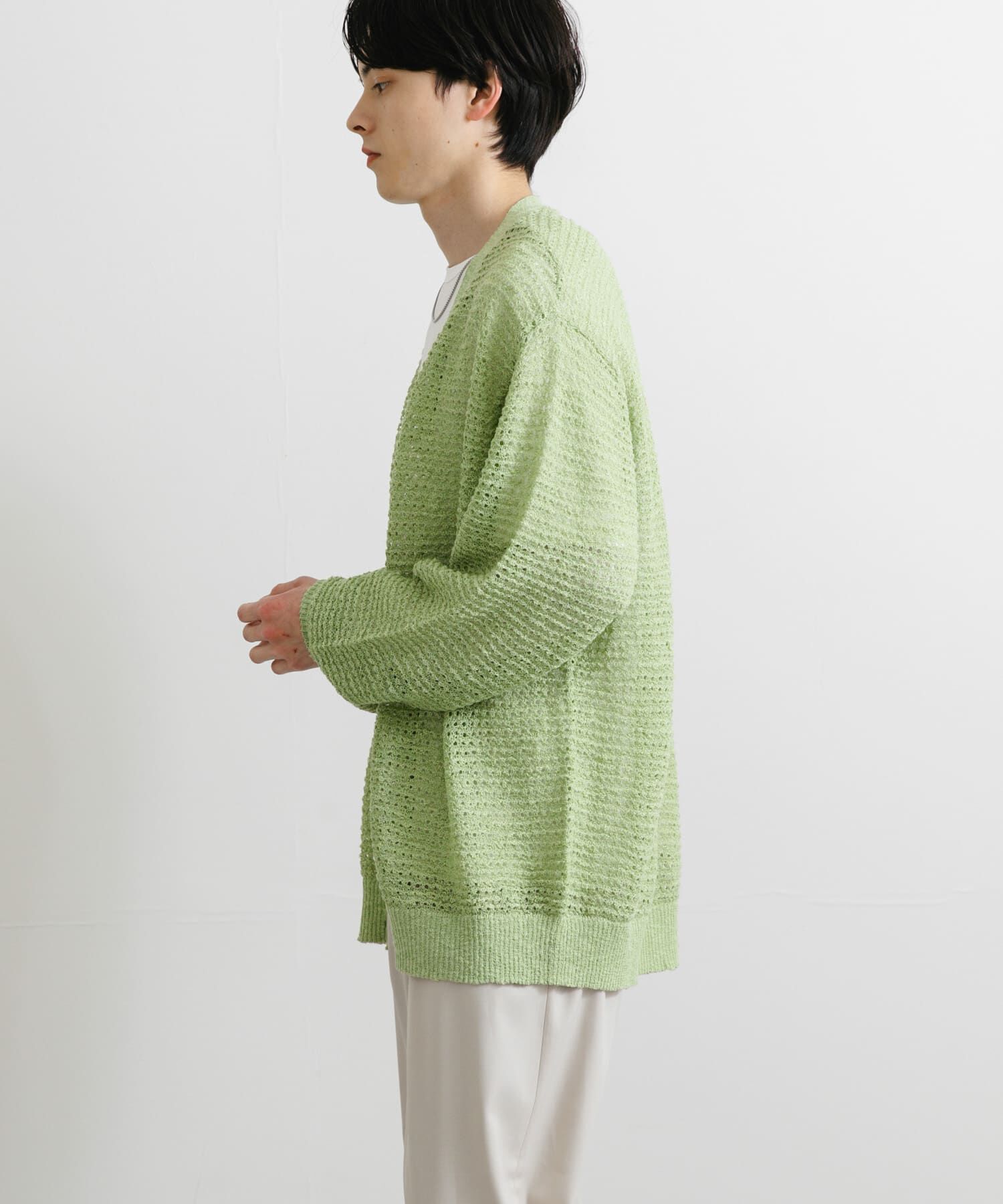 SENSE OF PLACE by URBAN RESEARCH「『ユニセックス』『洗濯可』シアーVネックカーディガン」|カーディガン|