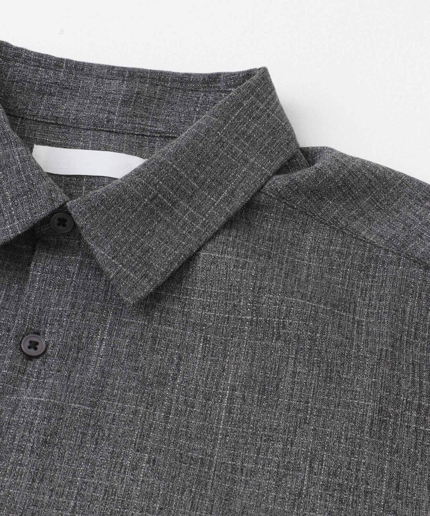 SENSE OF PLACE by URBAN RESEARCH「メランジレギュラーカラーショートスリーブシャツ」|シャツ・ブラウス|