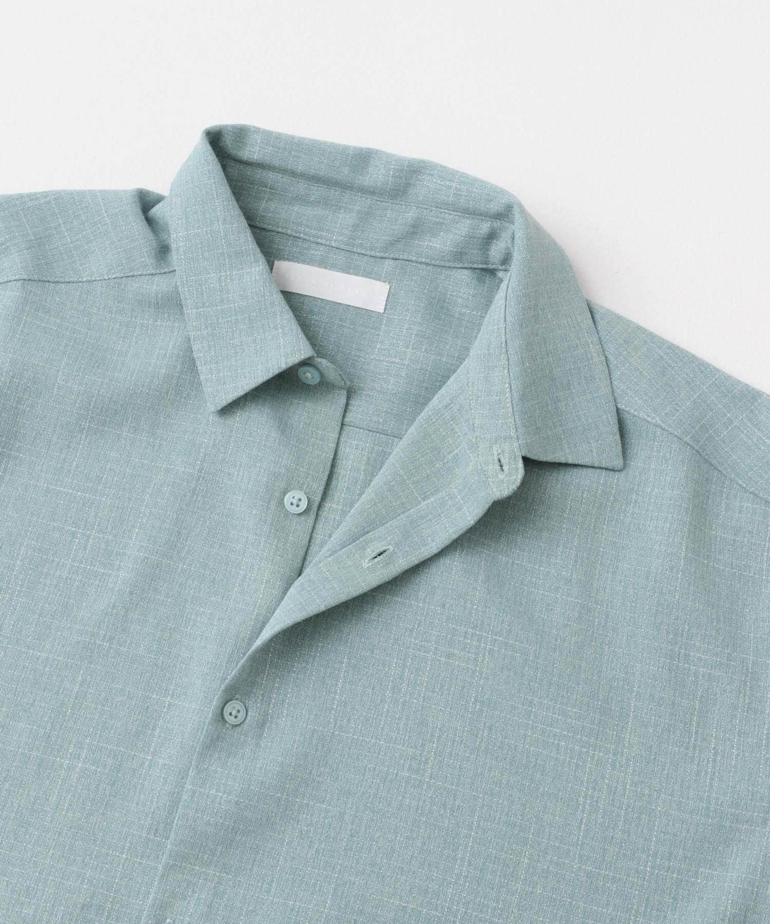 SENSE OF PLACE by URBAN RESEARCH「メランジレギュラーカラーショートスリーブシャツ」|シャツ・ブラウス|