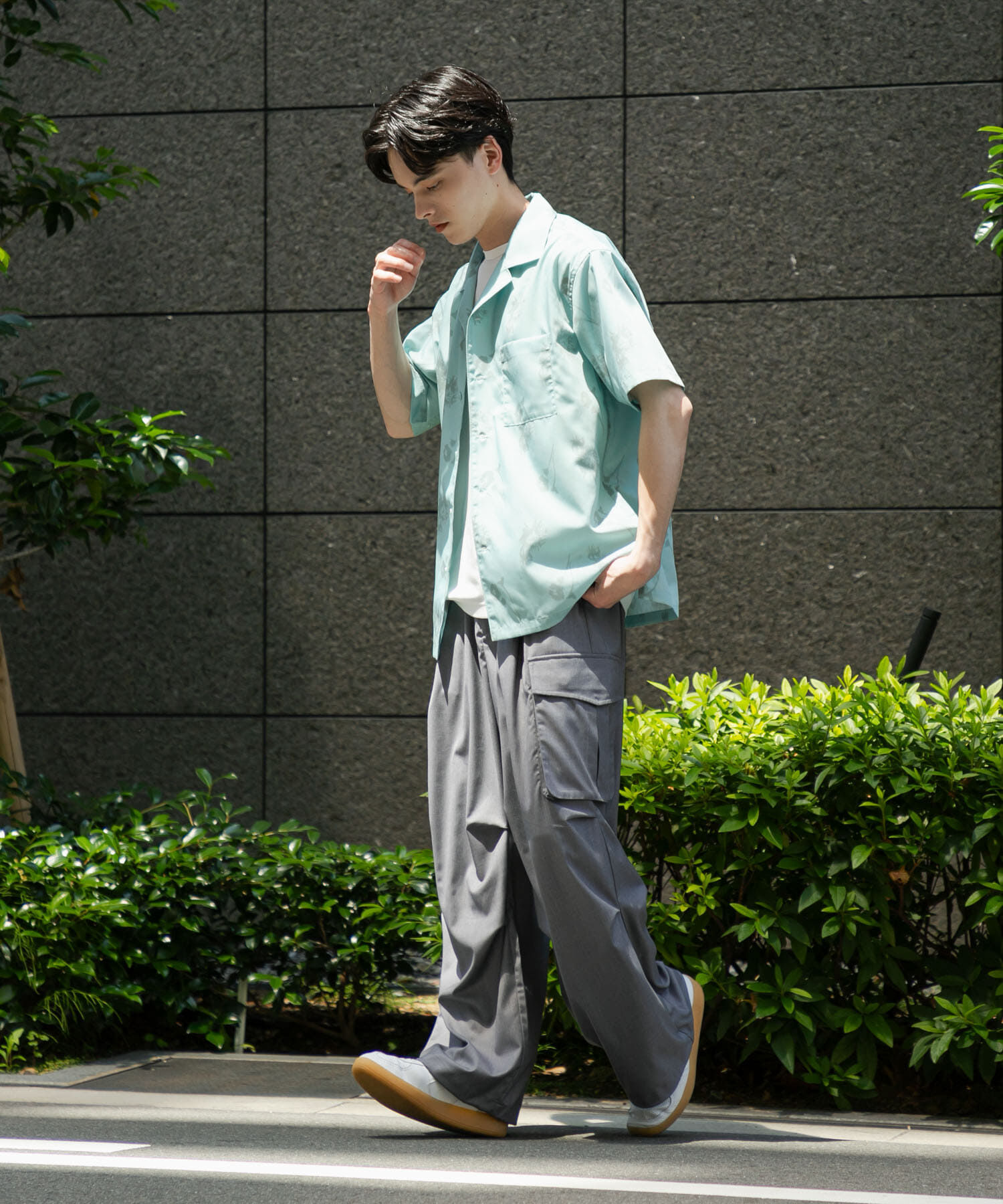 SENSE OF PLACE by URBAN RESEARCH「『ユニセックス』ボタニカルオープンカラーショートスリーブシャツ」|シャツ・ブラウス|