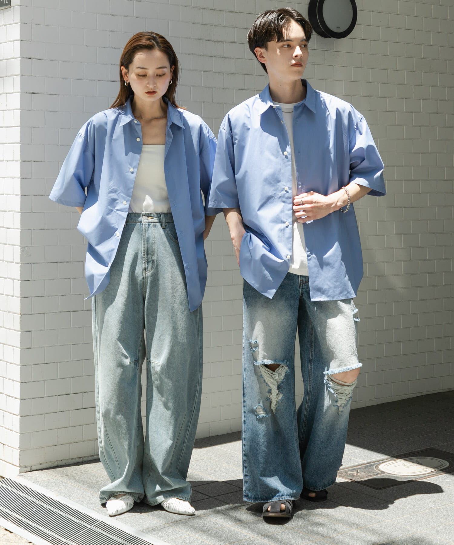 SENSE OF PLACE by URBAN RESEARCH「『ﾕﾆｾｯｸｽ』ﾘﾗｯｸｽﾌｨｯﾄﾚｷﾞｭﾗｰｶﾗｰｼｮｰﾄｽﾘｰ 」|シャツ・ブラウス|