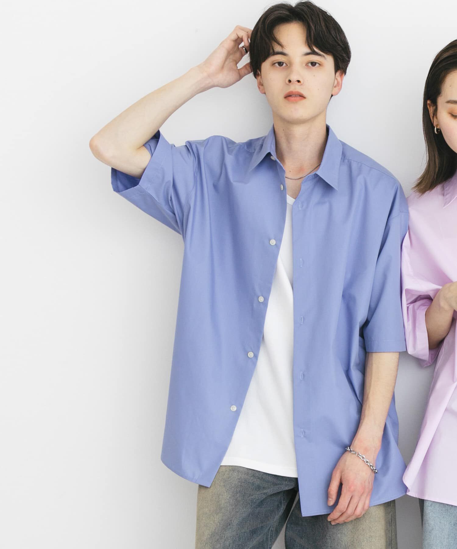 SENSE OF PLACE by URBAN RESEARCH「『ﾕﾆｾｯｸｽ』ﾘﾗｯｸｽﾌｨｯﾄﾚｷﾞｭﾗｰｶﾗｰｼｮｰﾄｽﾘｰ 」|シャツ・ブラウス|