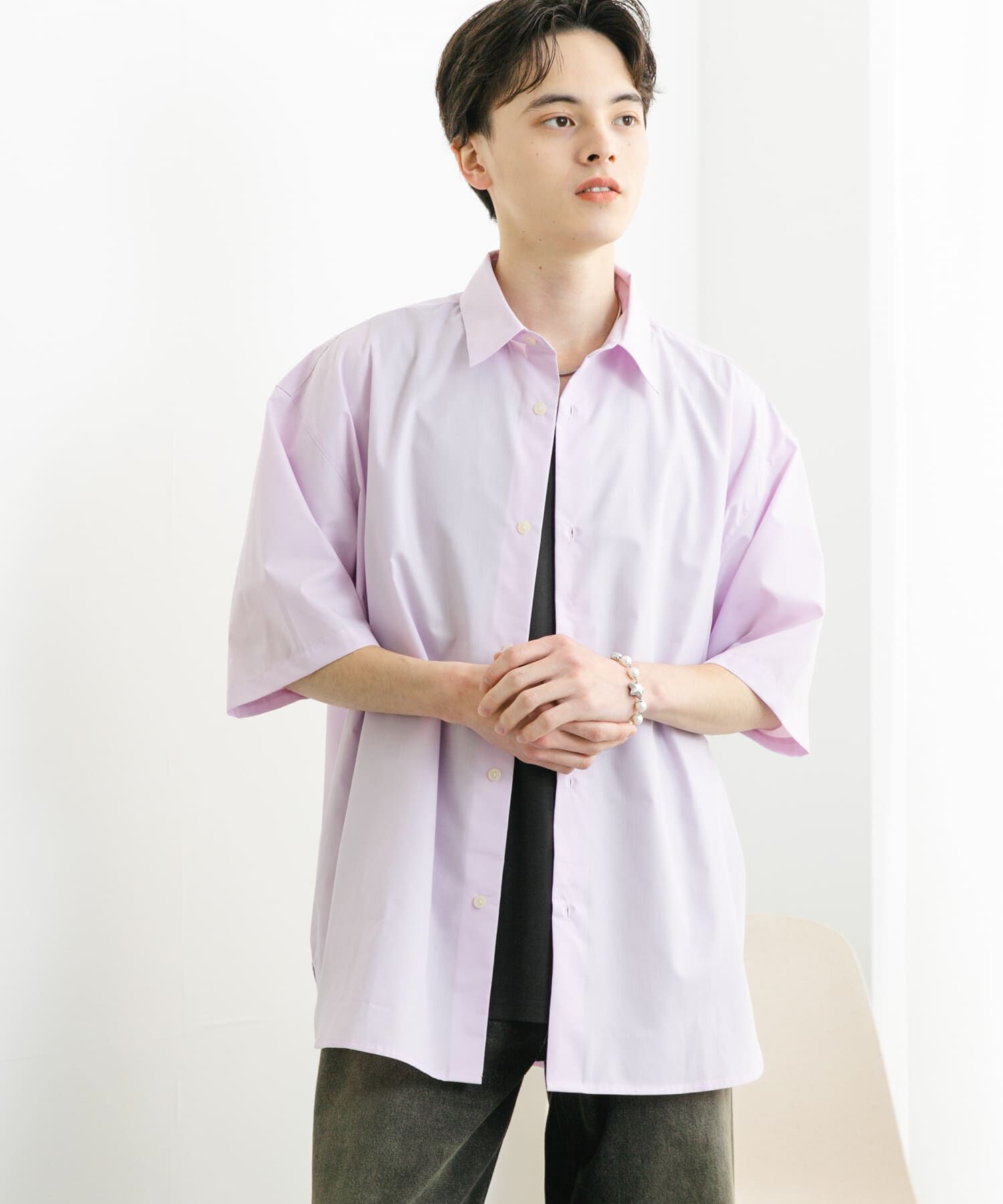 SENSE OF PLACE by URBAN RESEARCH「『ﾕﾆｾｯｸｽ』ﾘﾗｯｸｽﾌｨｯﾄﾚｷﾞｭﾗｰｶﾗｰｼｮｰﾄｽﾘｰ 」|シャツ・ブラウス|