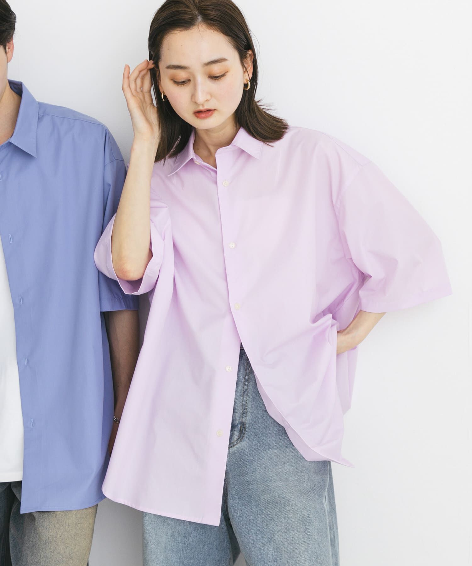 SENSE OF PLACE by URBAN RESEARCH「『ﾕﾆｾｯｸｽ』ﾘﾗｯｸｽﾌｨｯﾄﾚｷﾞｭﾗｰｶﾗｰｼｮｰﾄｽﾘｰ 」|シャツ・ブラウス|