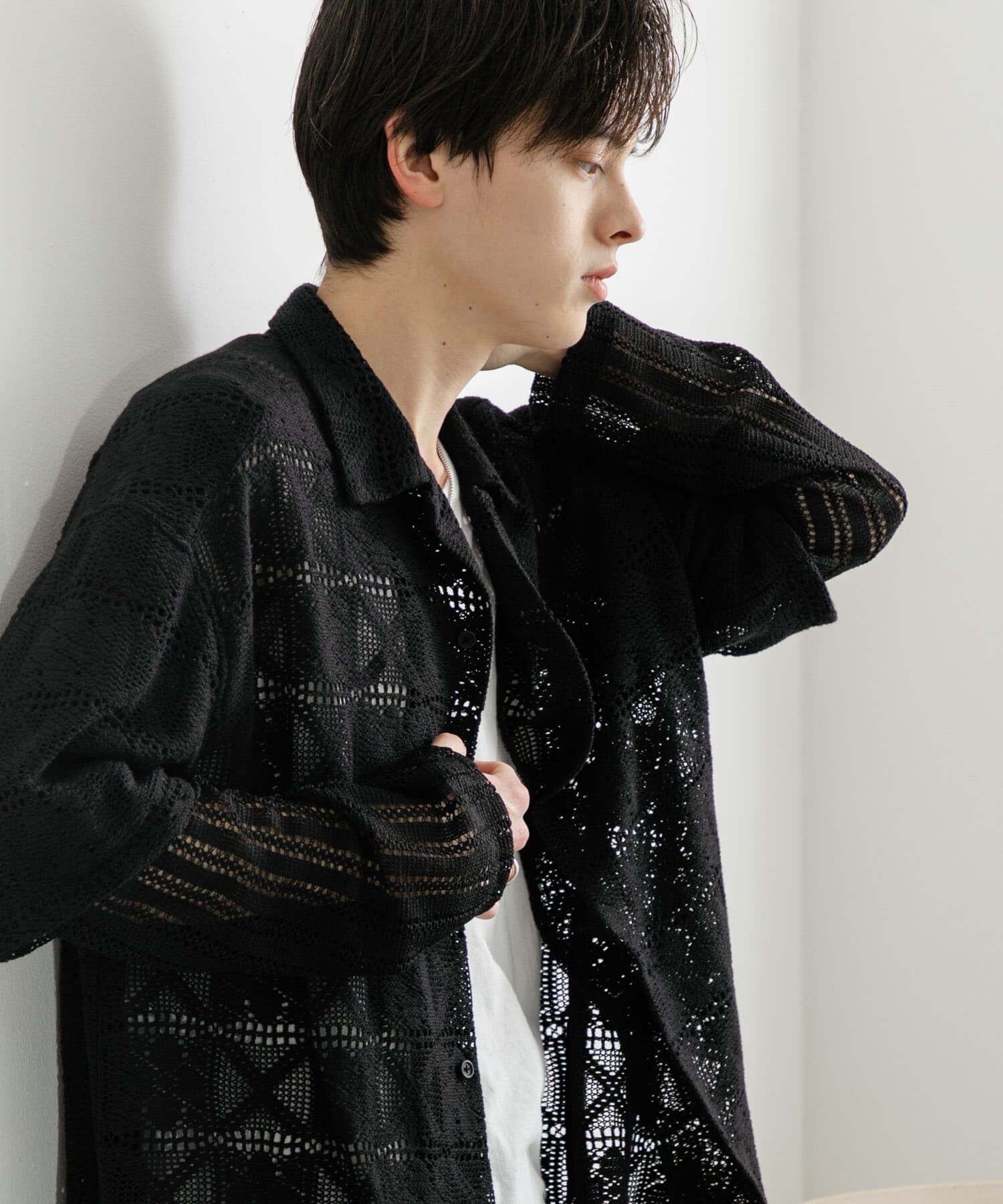 SENSE OF PLACE by URBAN RESEARCH「レースフェイクレイヤードロングスリーブシャツ」|シャツ・ブラウス|