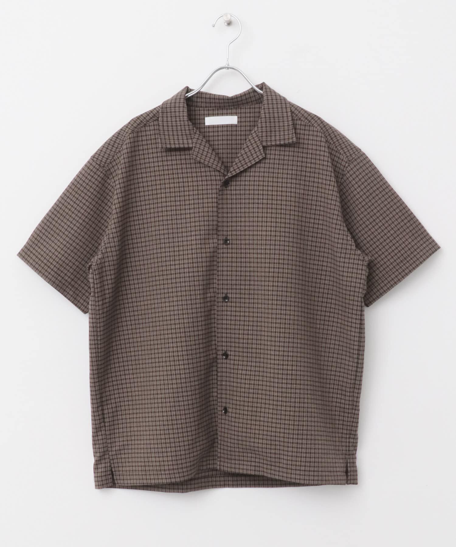 SENSE OF PLACE by URBAN RESEARCH「グレンチェックオープンカラーショートスリーブシャツ」|シャツ・ブラウス|