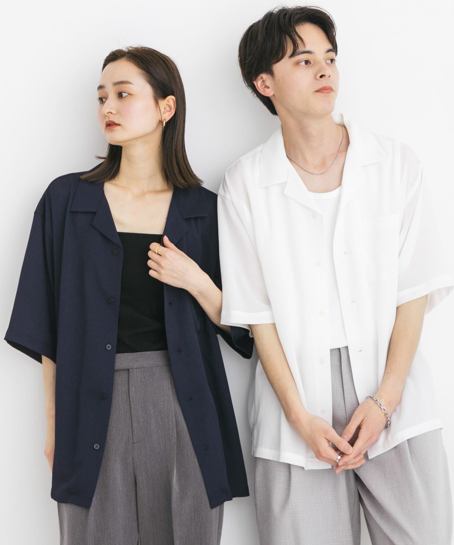 SENSE OF PLACE by URBAN RESEARCH「『ユニセックス』シアーヨウリュウオープンカラーシャツ」|シャツ・ブラウス|