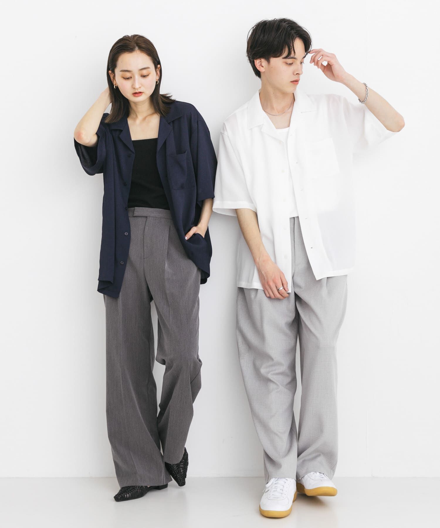 SENSE OF PLACE by URBAN RESEARCH「『ユニセックス』シアーヨウリュウオープンカラーシャツ」|シャツ・ブラウス|