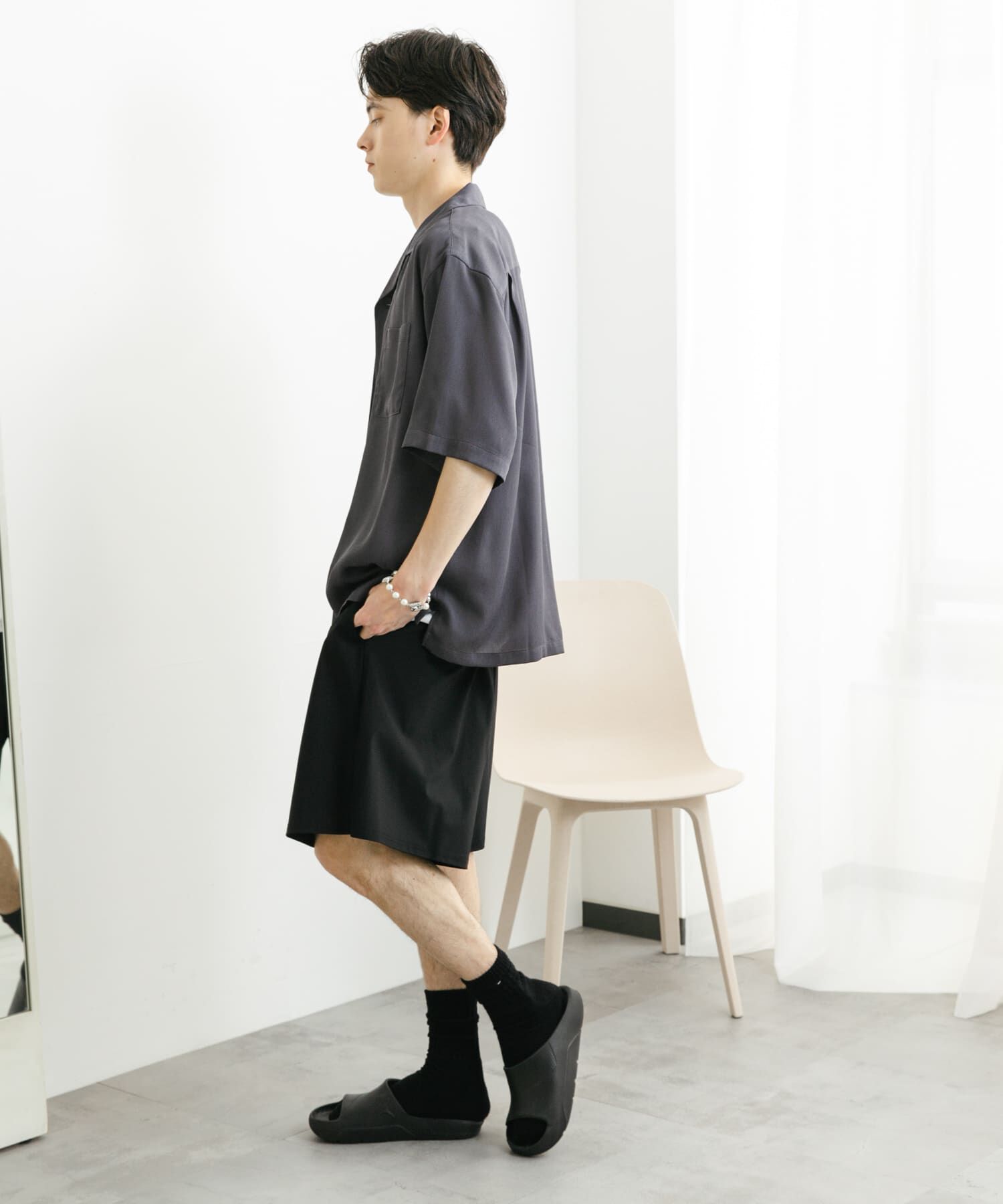 SENSE OF PLACE by URBAN RESEARCH「『ユニセックス』シアーヨウリュウオープンカラーシャツ」|シャツ・ブラウス|