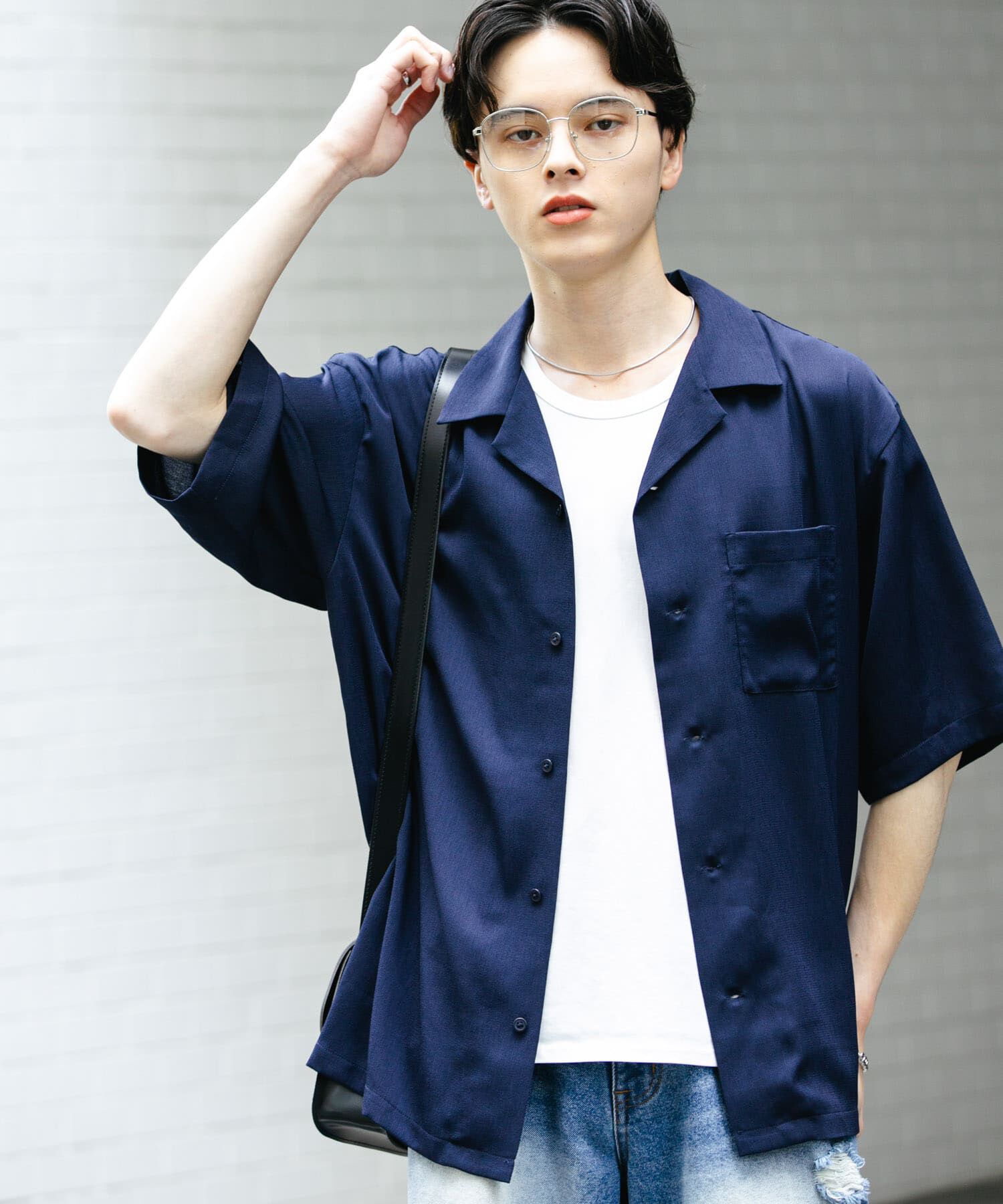 SENSE OF PLACE by URBAN RESEARCH「『ユニセックス』シアーヨウリュウオープンカラーシャツ」|シャツ・ブラウス|