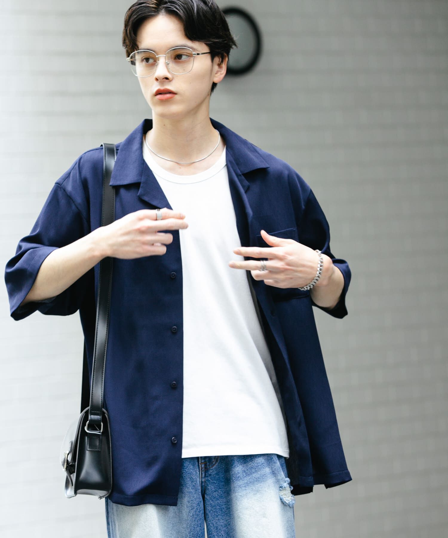 SENSE OF PLACE by URBAN RESEARCH「『ユニセックス』シアーヨウリュウオープンカラーシャツ」|シャツ・ブラウス|