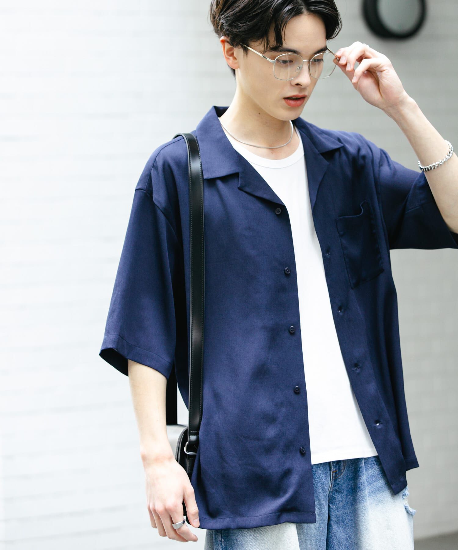 SENSE OF PLACE by URBAN RESEARCH「『ユニセックス』シアーヨウリュウオープンカラーシャツ」|シャツ・ブラウス|