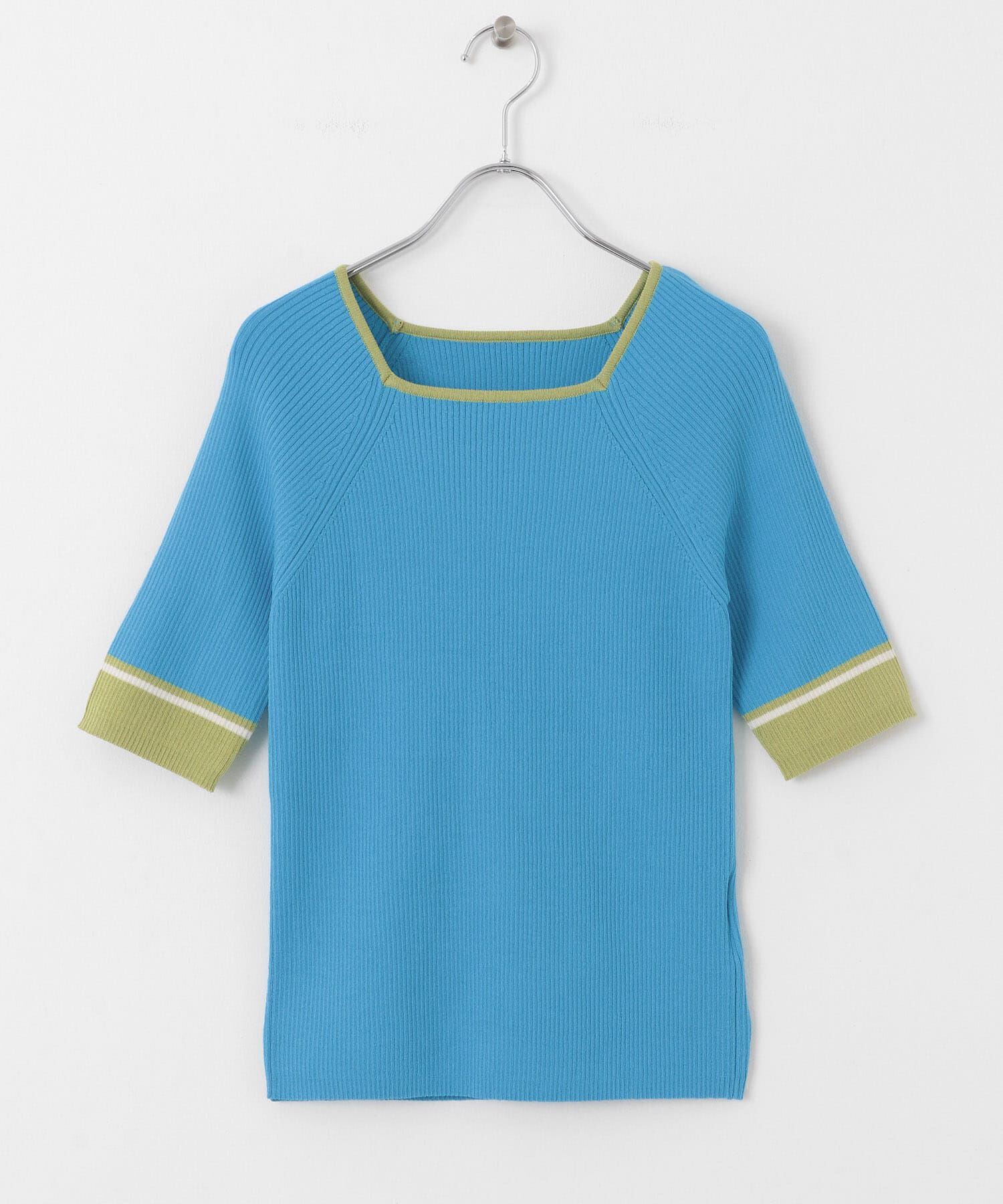 SENSE OF PLACE by URBAN RESEARCH「スクエアネックバイカラーコンパクトセーター」|ニット・セーター|