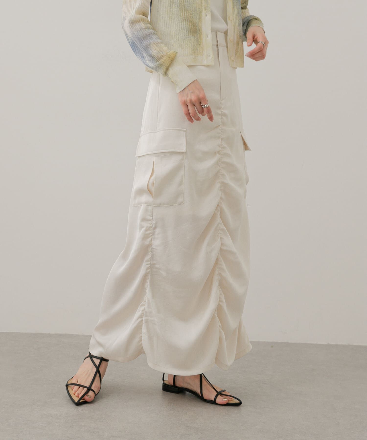 SENSE OF PLACE by URBAN RESEARCH「サテンサイドポケットスカート」|スカート|