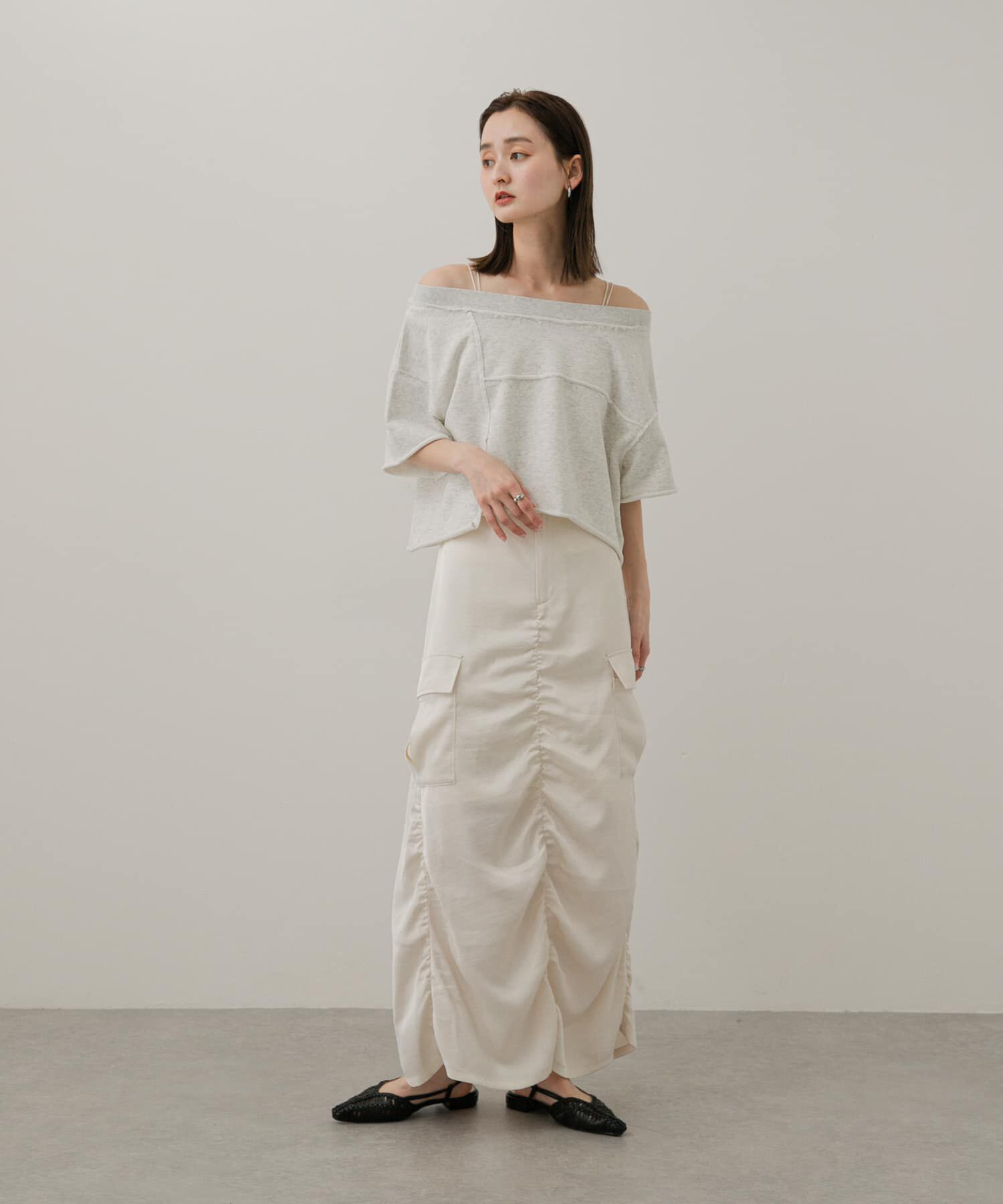 SENSE OF PLACE by URBAN RESEARCH「サテンサイドポケットスカート」|スカート|