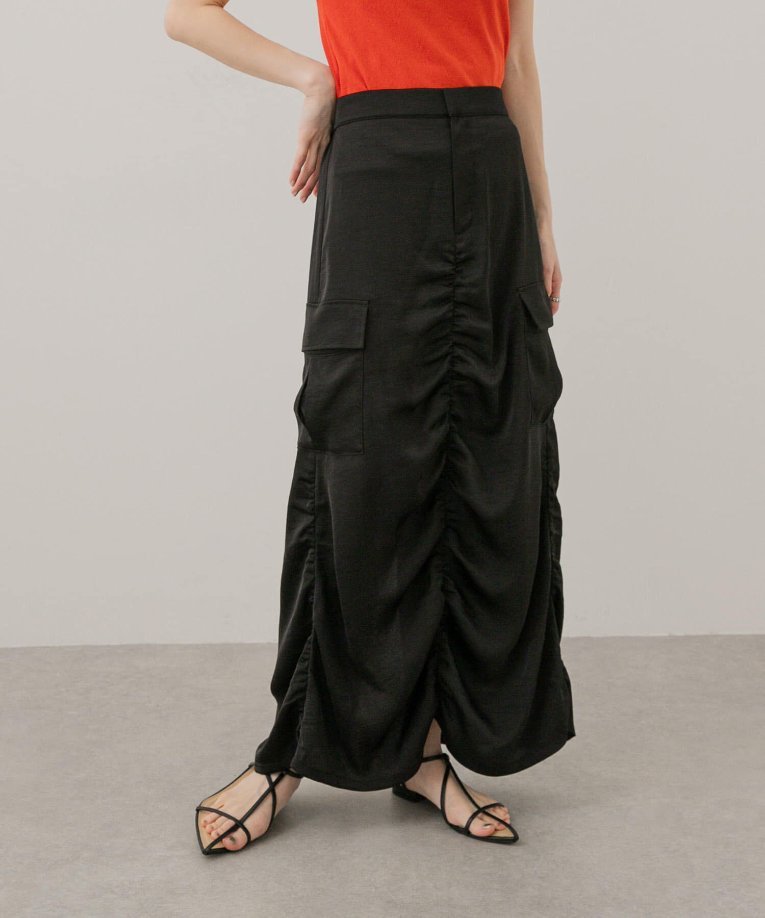 SENSE OF PLACE by URBAN RESEARCH「サテンサイドポケットスカート」|スカート|