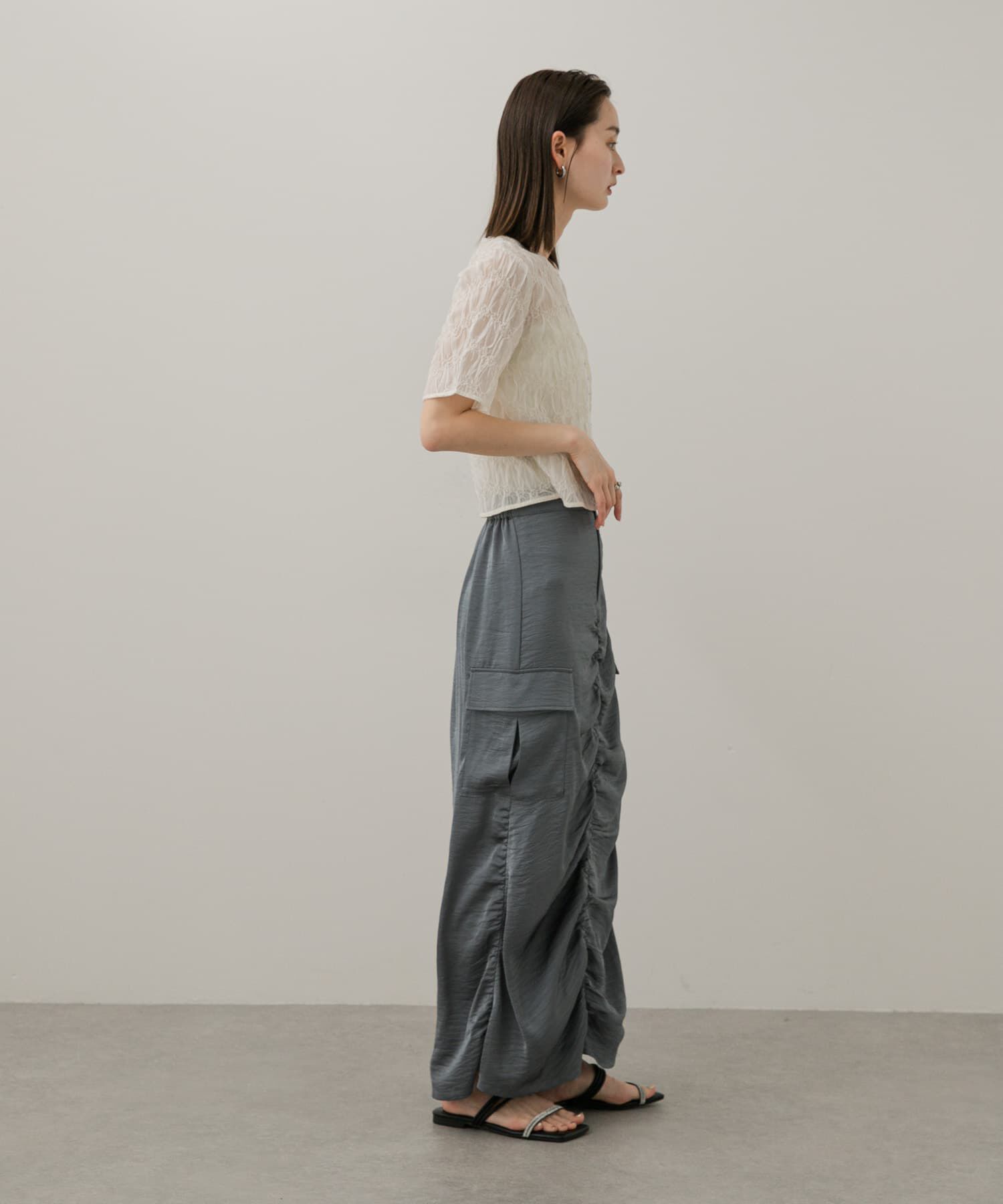 SENSE OF PLACE by URBAN RESEARCH「サテンサイドポケットスカート」|スカート|