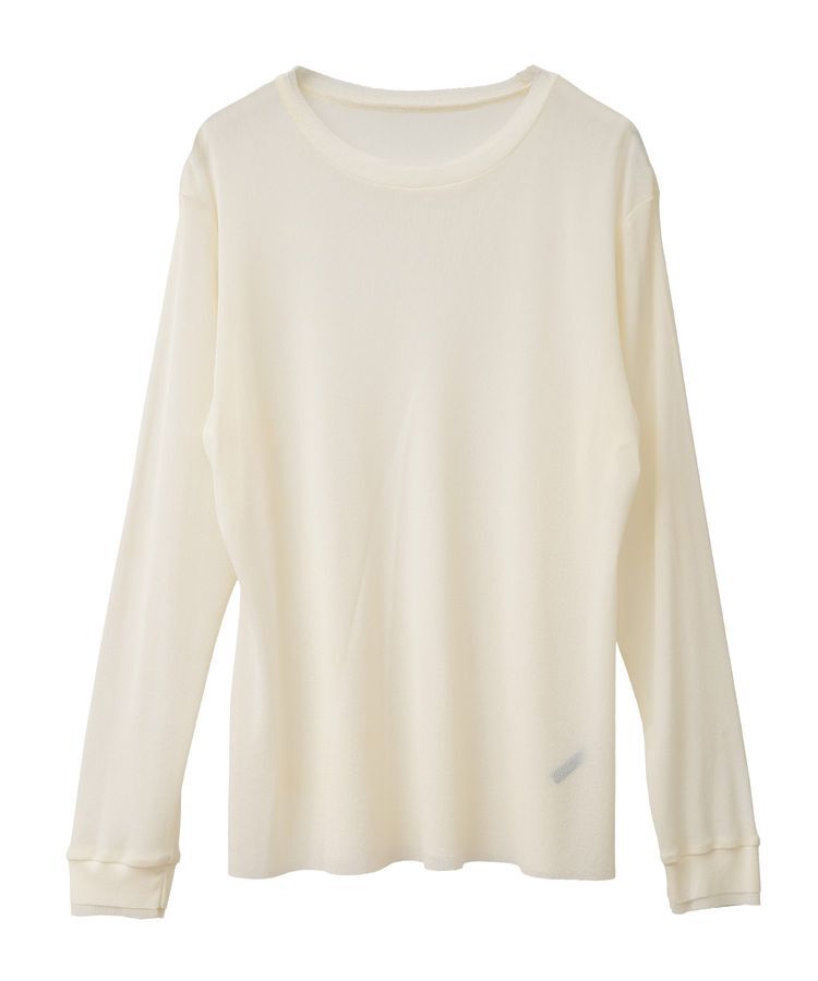 YECCA VECCA「クルーネックレイヤードシアートップス」|Tシャツ・カットソー|