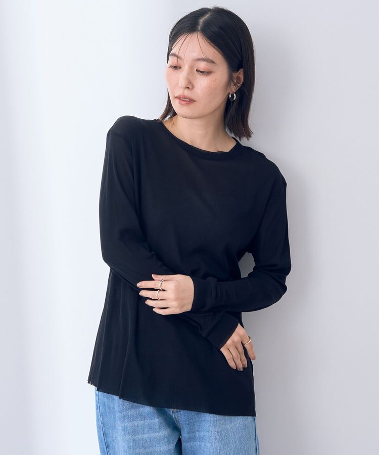 YECCA VECCA「クルーネックレイヤードシアートップス」|Tシャツ・カットソー|