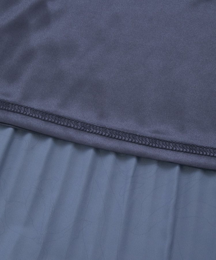 YECCA VECCA「ラインボタニカル柄プリーツワンピース」|ワンピース|