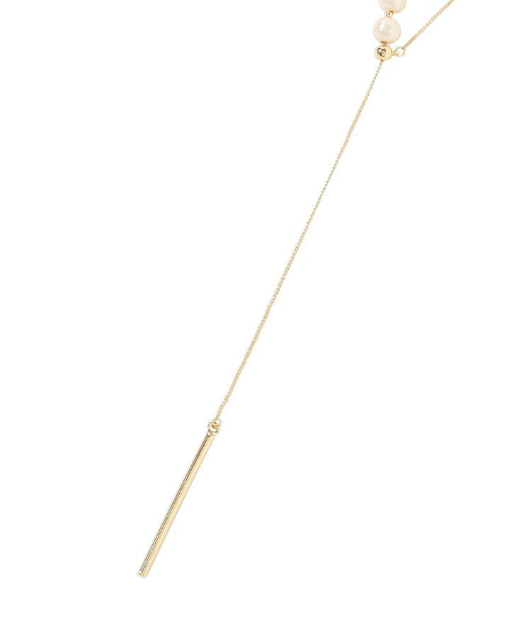 YECCA VECCA「2wayコットンパールスライドラリエット」|ネックレス|