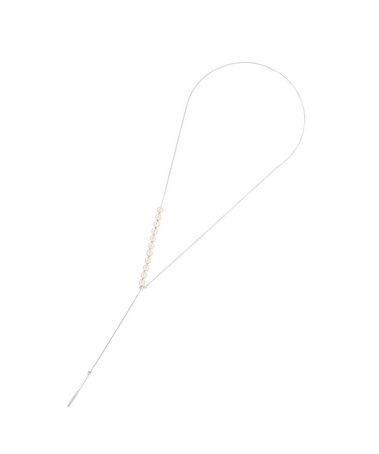 YECCA VECCA「2wayコットンパールスライドラリエット」|ネックレス|