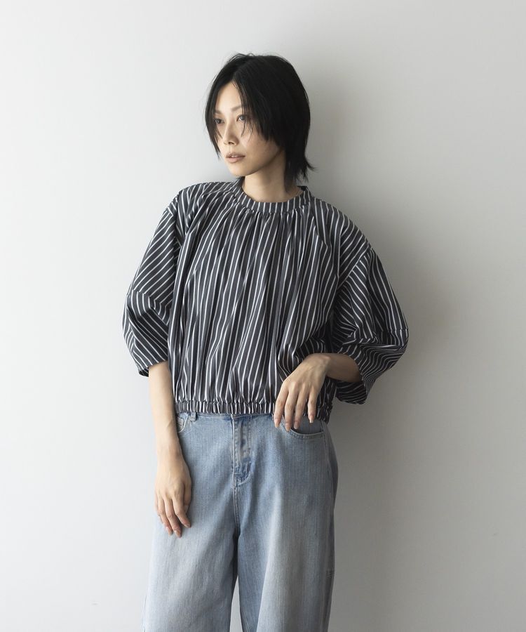 GARAGE OF GOOD CLOTHING「ストライプタックプルオーバーB」|シャツ・ブラウス|