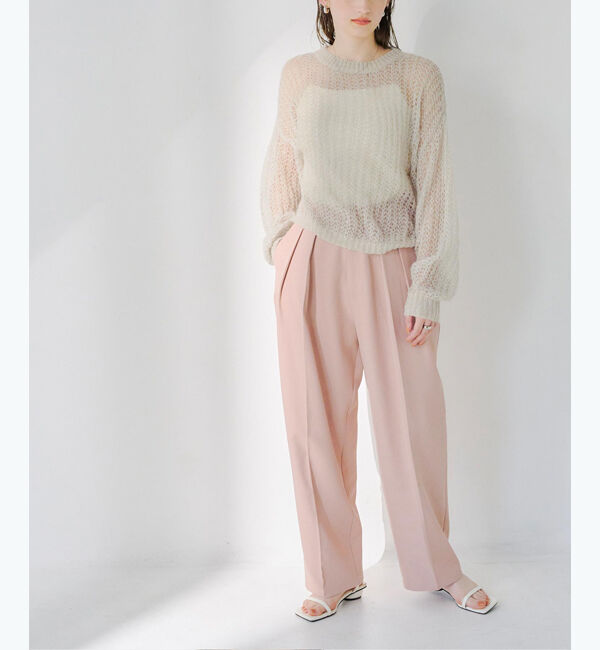 titivate「シアーローゲージニット」|ニット・セーター|ライトグレー