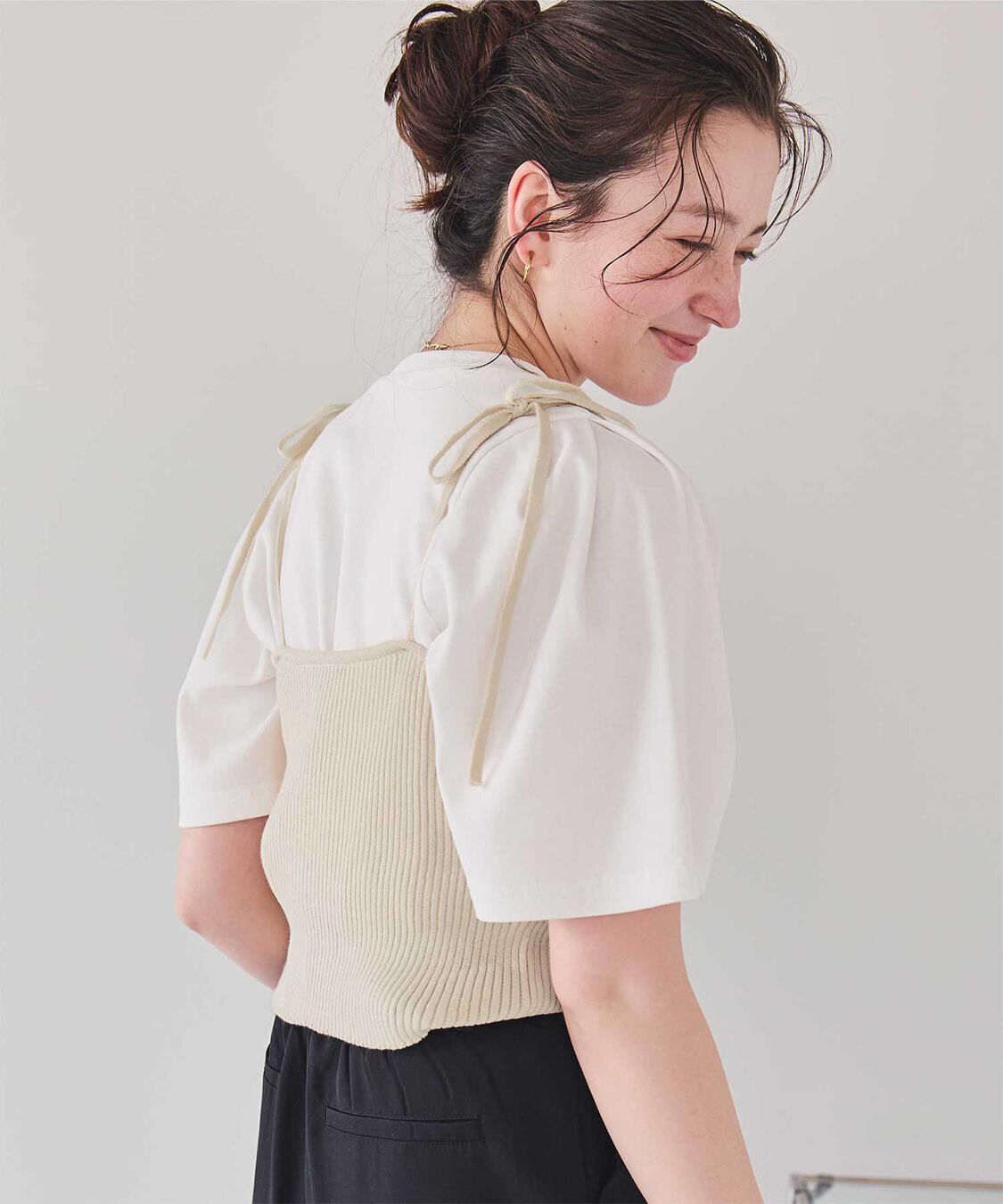 titivate「ショルダーリボンキャミソール」|キャミソール|