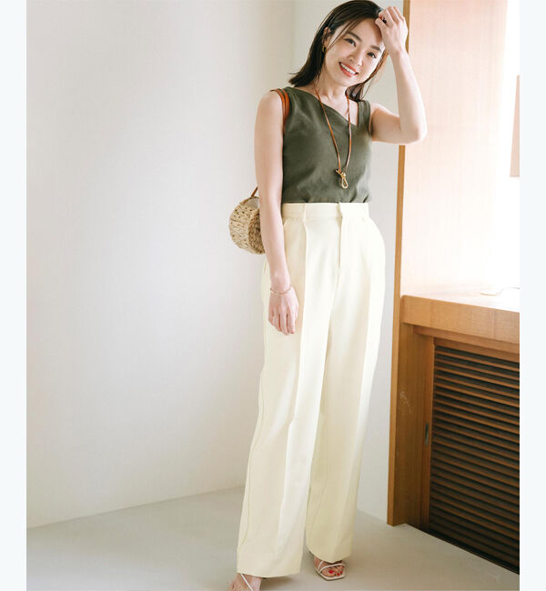 ur's「【春名亜美さんコラボアイテム】カップ付アシンメトリーデザインタンクトップ」|タンクトップ|