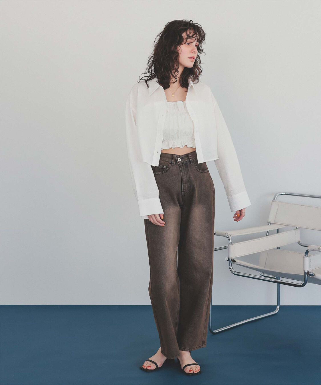 titivate「サッカーストライプシャーリングビスチェ」|チューブトップ|