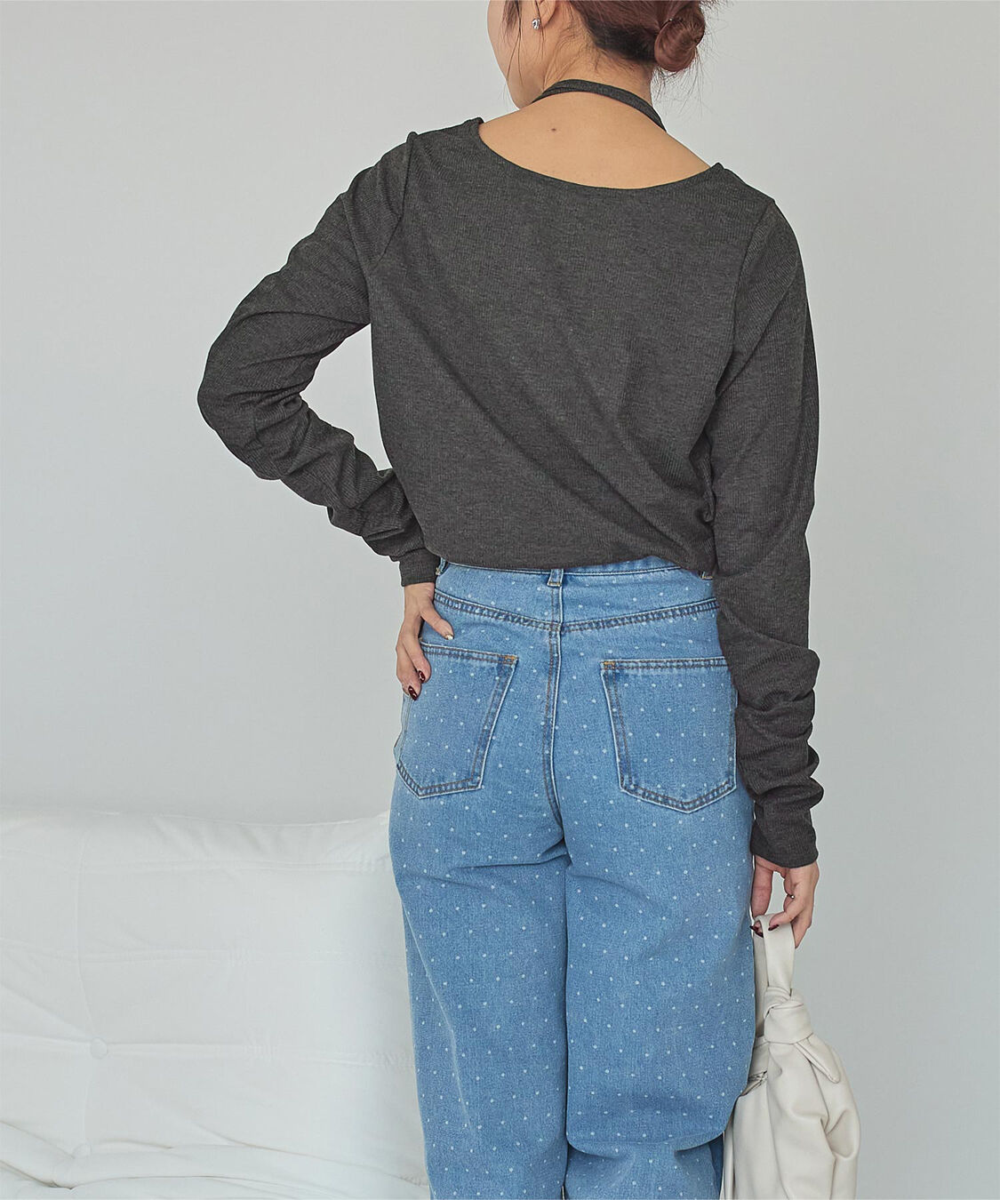 titivate「チョーカーデザインリブトップス」|Tシャツ・カットソー|