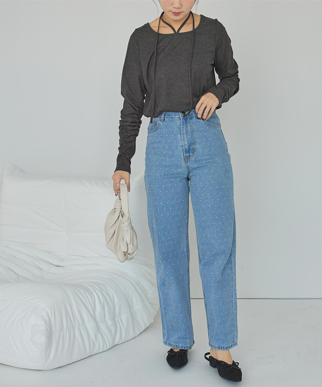 titivate「チョーカーデザインリブトップス」|Tシャツ・カットソー|