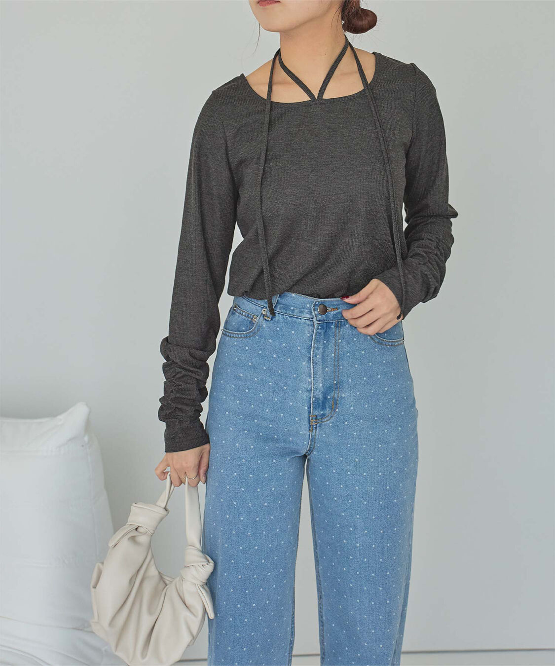 titivate「チョーカーデザインリブトップス」|Tシャツ・カットソー|