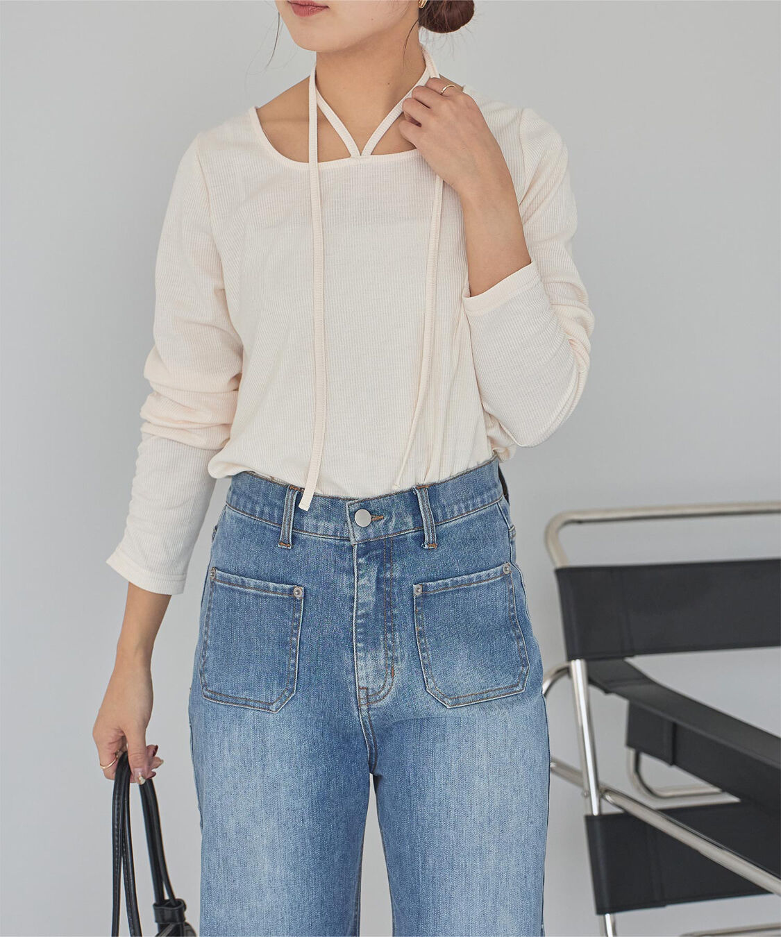 titivate「チョーカーデザインリブトップス」|Tシャツ・カットソー|