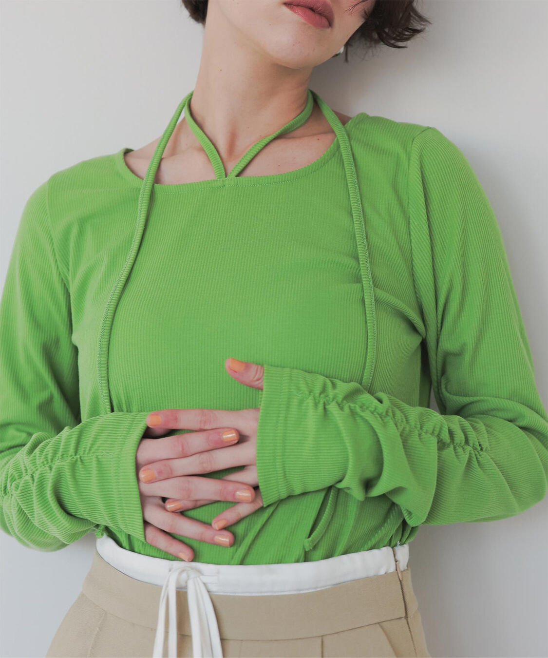 titivate「チョーカーデザインリブトップス」|Tシャツ・カットソー|