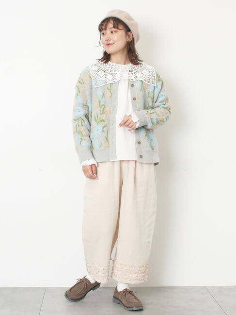 Samansa Mos2「【WEB限定】前後2WAYレース襟ブラウス」|シャツ・ブラウス|