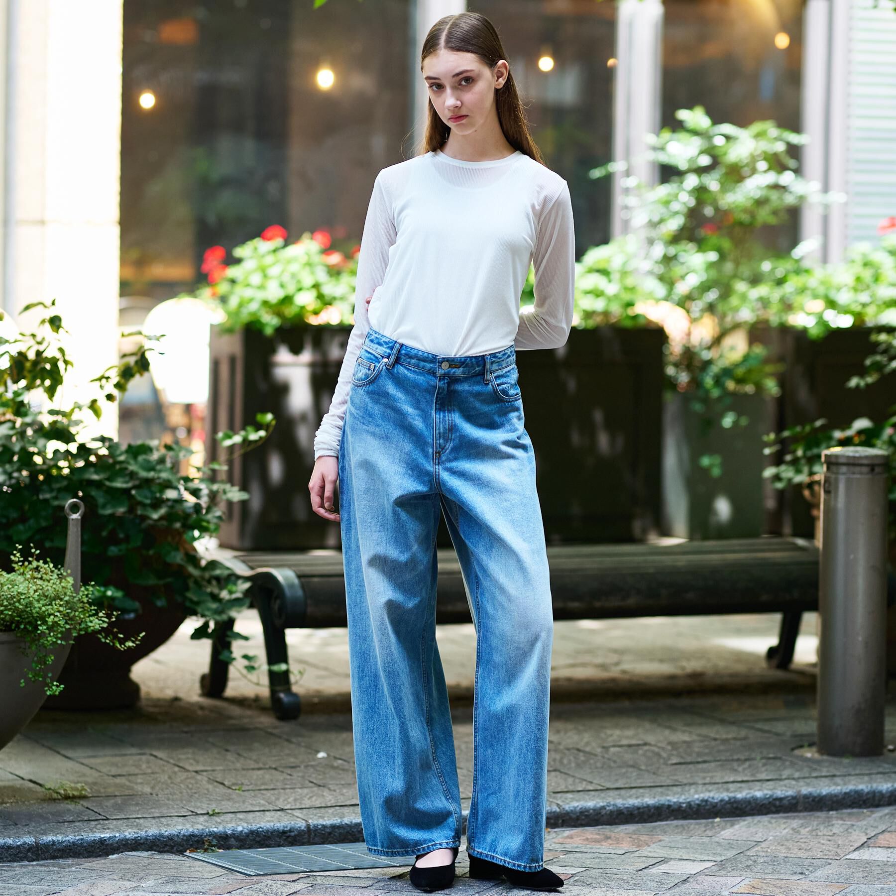 DRESSTERIOR「【大人百花モデル美香さん着用/CLASSY.12月号/otonaMUSE11月号掲載】ヴィンテージ加」|デニム|