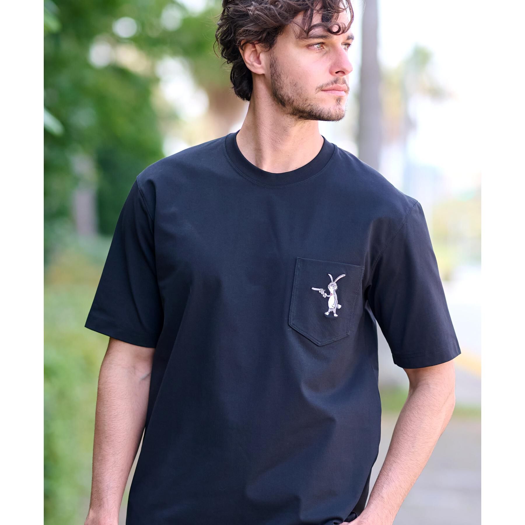 DRESSTERIOR「【接触冷感/UVカット】BACK BREEZE TECH ラビットポケTシャツ」|Tシャツ・カットソー|