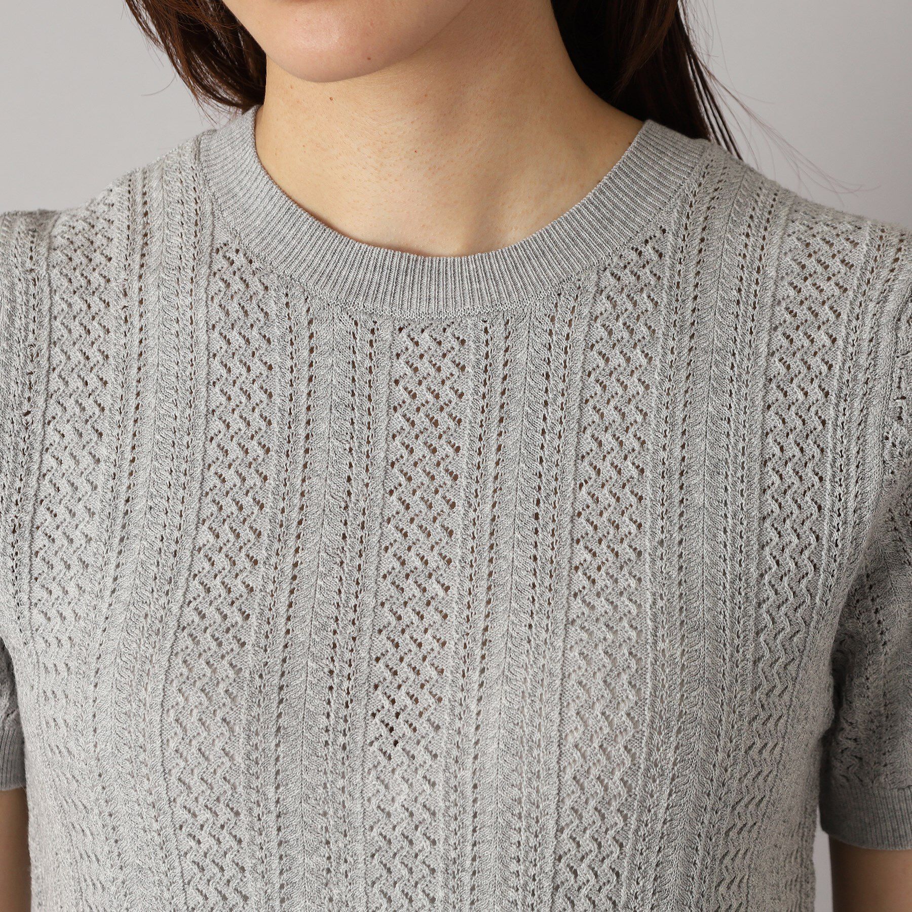 DRESSTERIOR「【前後2WAY/ショート丈】2WAYレースニット」|ニット・セーター|